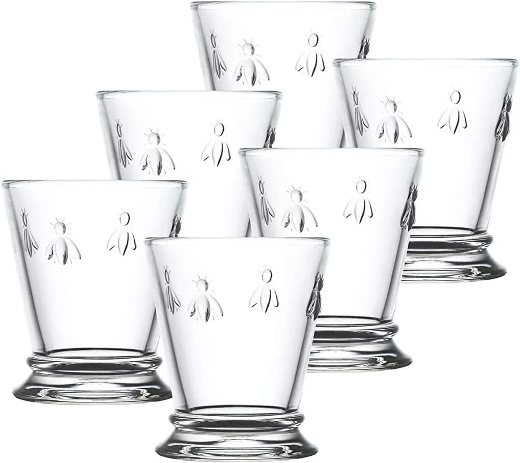 La Rochère Napoleon Bee Tumbler Set of 6 | 255ml (9 oz) Glassware | Iconic French Design
