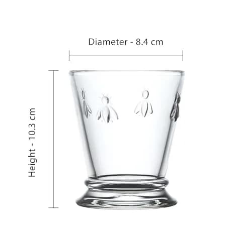 La Rochère Napoleon Bee Tumbler Set of 6 | 255ml (9 oz) Glassware | Iconic French Design thumbnail 4
