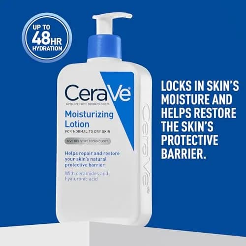 CeraVe Daily Moisturizing Lotion for Dry Skin, Body & Face 12oz (355ml) | Dermatologist Developed, Non-Comedogenic thumbnail 6