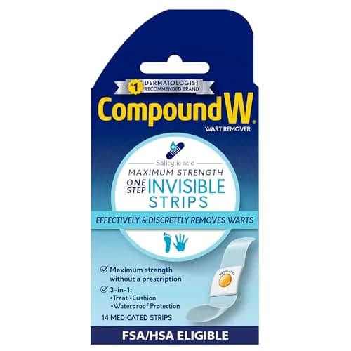 Compound W Wart Removal Strips 14 Count | Discreet, Waterproof, Maximum Strength thumbnail 1