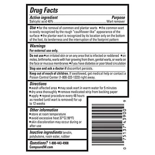 Compound W Wart Removal Strips 14 Count | Discreet, Waterproof, Maximum Strength thumbnail 7