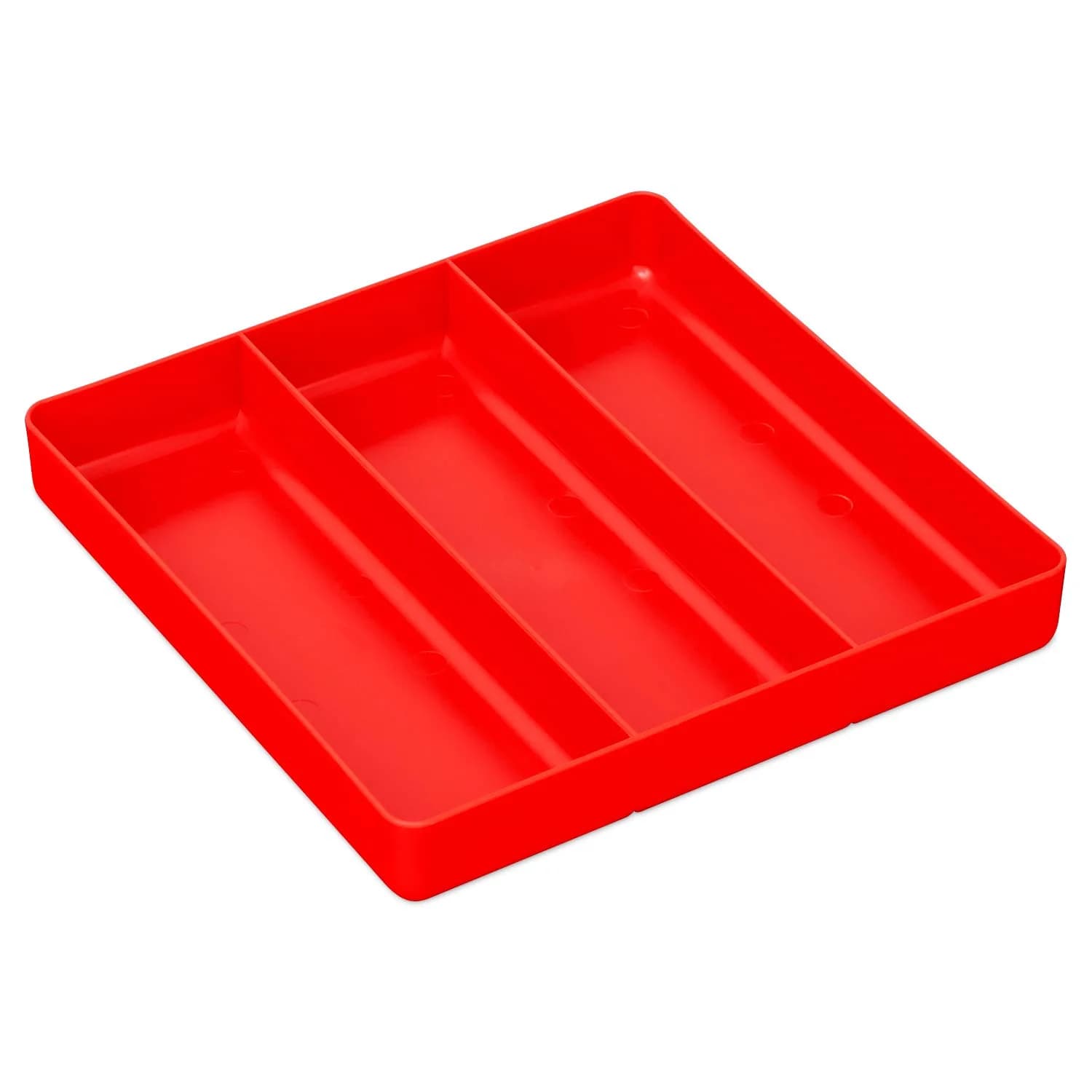 Ernst Manufacturing All Purpose Toolbox and Desk Tray: Stackable Organization Tray with 3 Compartments, 26.7cm x 26.7cm x 3.9cm | Fits Shallow Drawers