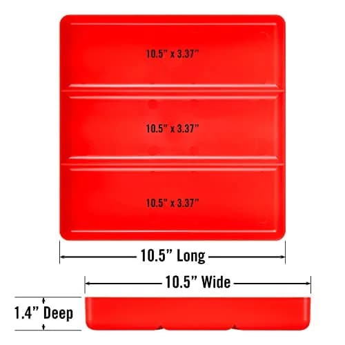 Ernst Manufacturing All Purpose Toolbox and Desk Tray: Stackable Organization Tray with 3 Compartments, 26.7cm x 26.7cm x 3.9cm | Fits Shallow Drawers thumbnail 4