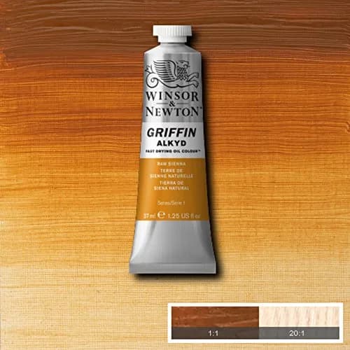 Winsor & Newton Griffin Alkyd Fast Drying Oil Paint, Raw Sienna | Quick Dry Oil Color for Artists thumbnail 4