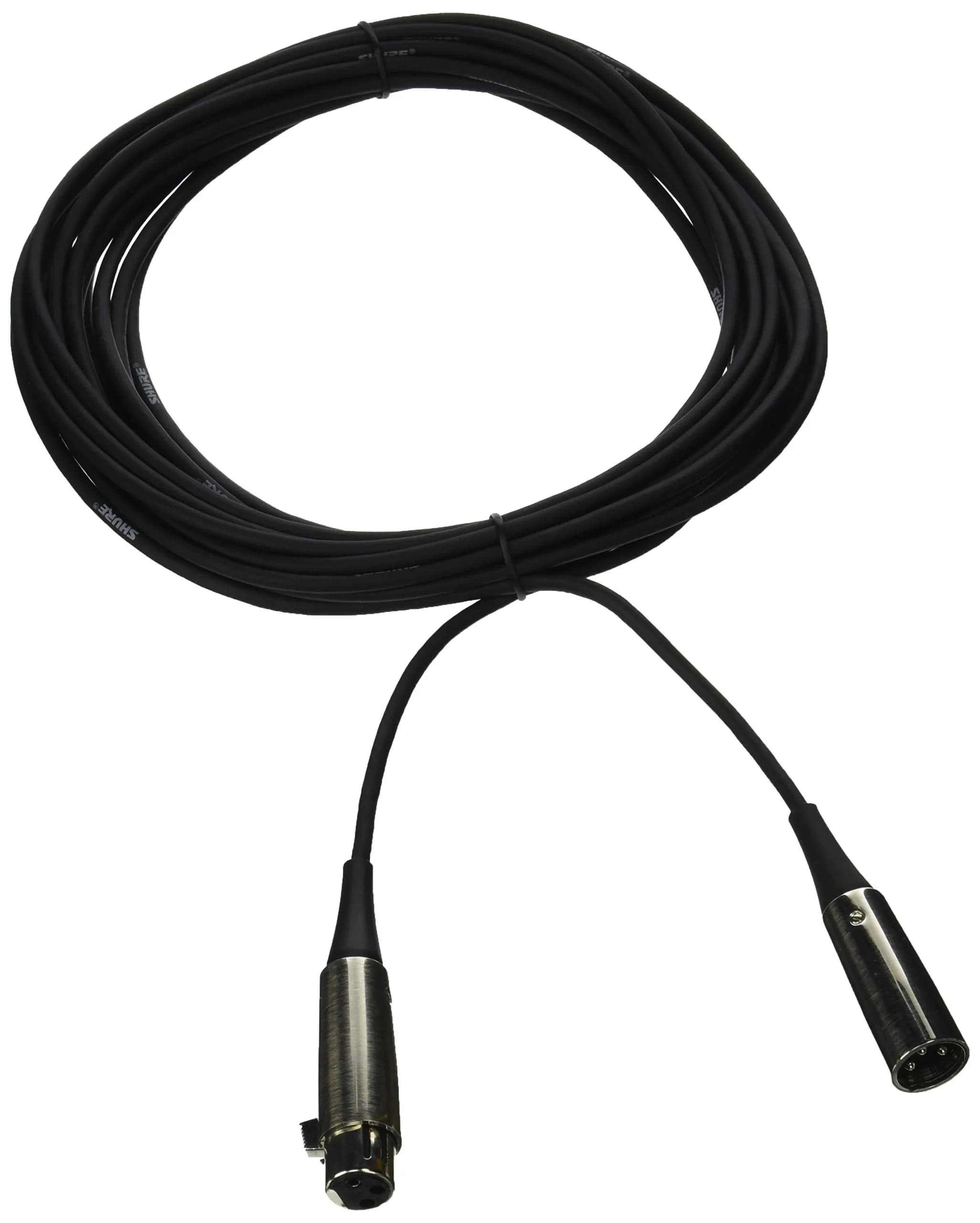 Shure C25F 25ft (7.5m) Balanced XLR Microphone Cable | Triple-Flex Shielding, Chrome Connectors - main product image