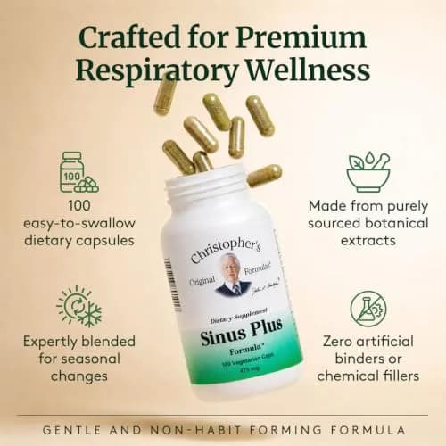 Christopher's Original Formulas Sinus Plus Capsules 100 Count | Herbal Support for Seasonal Balance thumbnail 2
