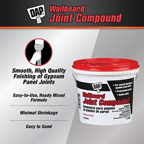 DAP Wallboard Joint Compound White 5.44 kg (12 Lb) | Professional Interior Wall Repair Paste thumbnail 2