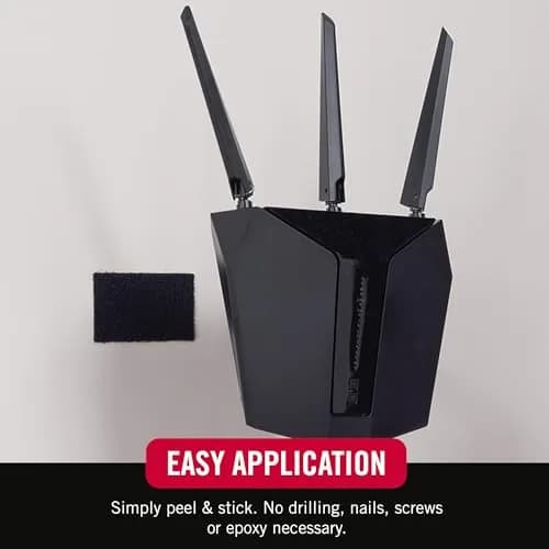 VELCRO Brand Industrial Strength Hook and Loop Strips, Black, 4in x 2in (4 Sets) | Securely Fastens Up to 10 Pounds thumbnail 6