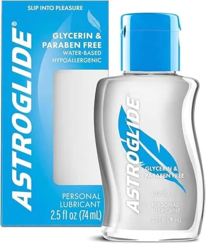 Astroglide Glycerin & Paraben Free Hypoallergenic Lube, 2.5 Fl Oz | Water-Based, Sensitive Skin Friendly thumbnail 1