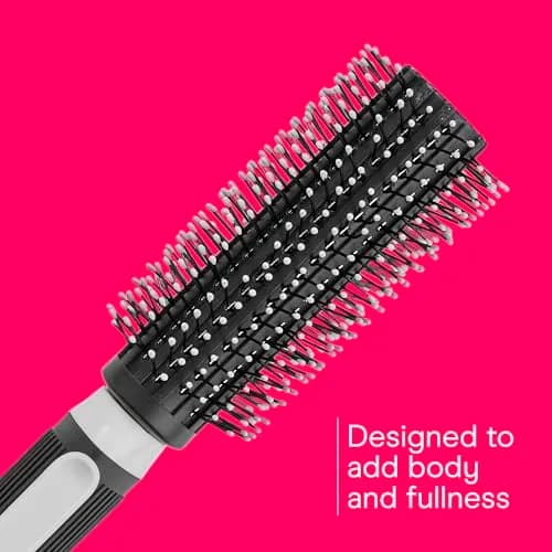 Conair Grip & Style Round Brush, Nylon Bristle Hair Brush for Blowout Styling, Ideal for Coarse, Curly, Wavy Hair, 1 Count thumbnail 4