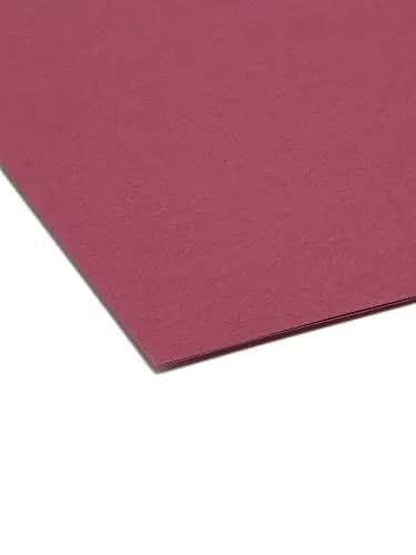 SMEAD Colored File Folder, 1/3-Cut Tab, Letter Size, Maroon, 100 per Box | Vibrant Color for Office & School thumbnail 4