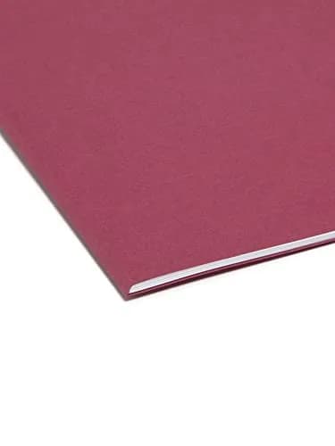 SMEAD Colored File Folder, 1/3-Cut Tab, Letter Size, Maroon, 100 per Box | Vibrant Color for Office & School thumbnail 5