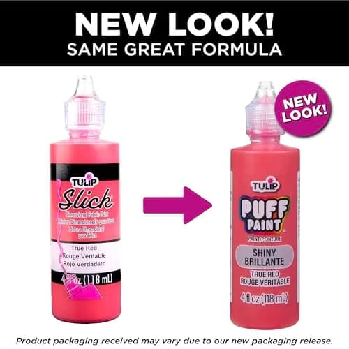 TULIP Puff Paint Slick True Red 4 Fl Oz (118 ml) | Dimensional Fabric Paint for Clothing & Crafts thumbnail 6