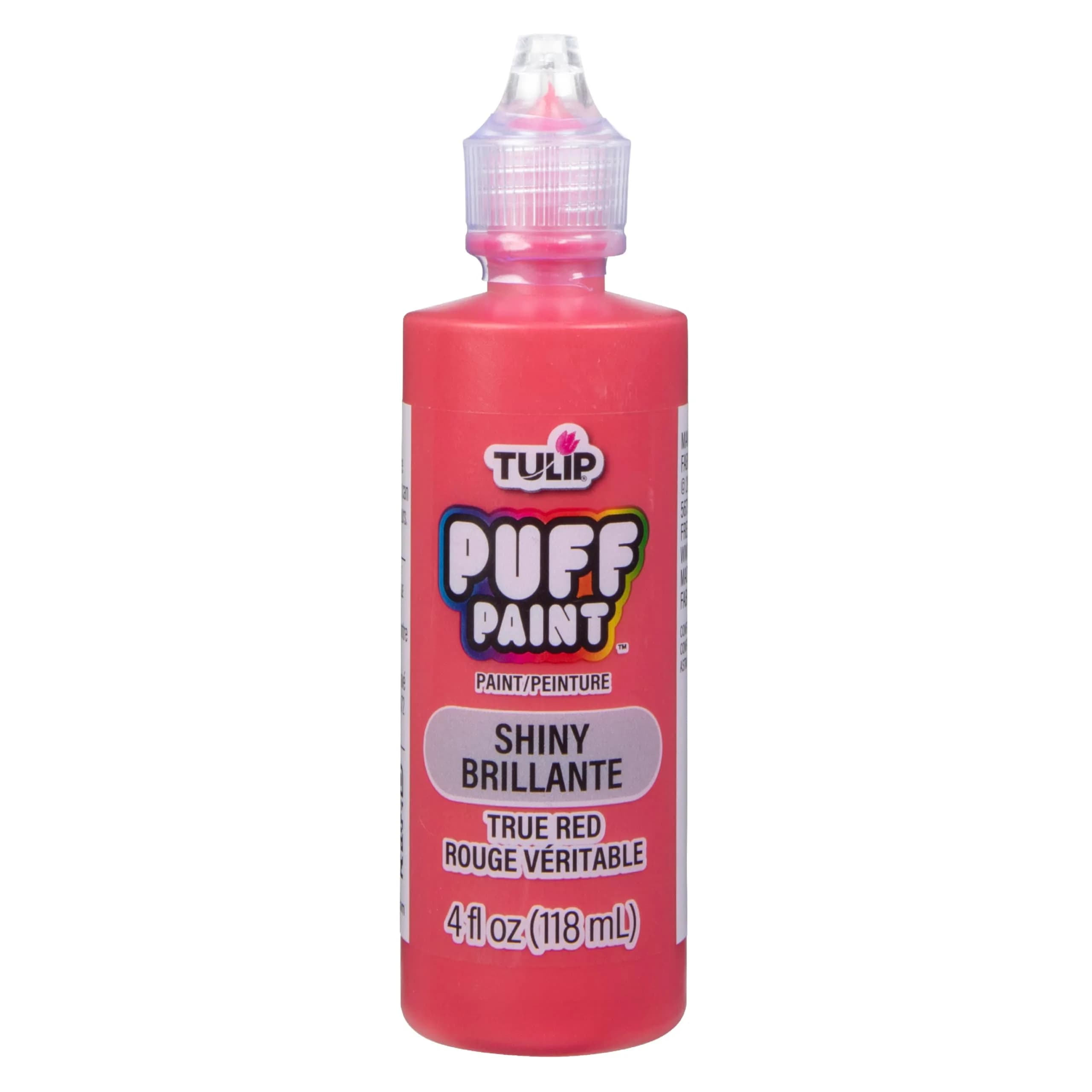TULIP Puff Paint Slick True Red 4 Fl Oz (118 ml) | Dimensional Fabric Paint for Clothing & Crafts
