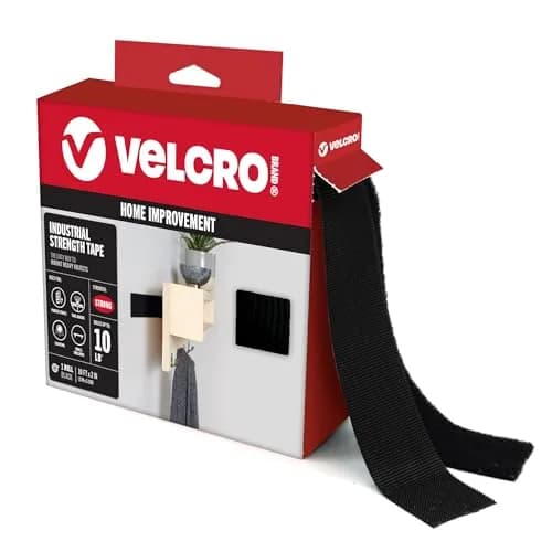 VELCRO Brand Heavy Duty Tape with Adhesive, Black 3.05m (10 Ft) x 5.08cm (2 In) Roll | Industrial Strength Hook & Loop Fastener thumbnail 1