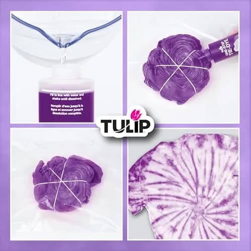 Tulip One-Step Tie-Dye Kit Permanent Vibrant Fabric Dye 118ml (4 fl oz) Purple | For Natural Fibers thumbnail 4