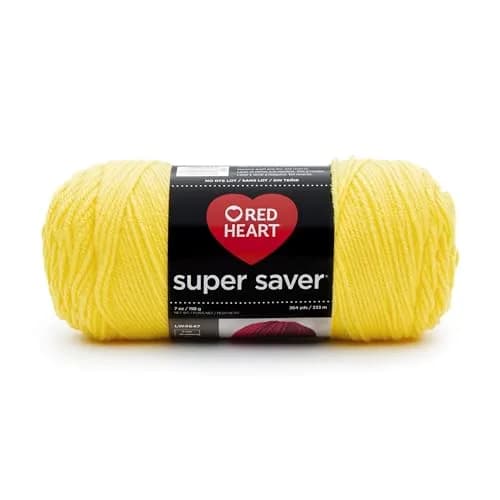 Red Heart Super Saver Yarn, Bright Yellow | 364 yards, 198g/7oz, Acrylic, Medium Worsted Weight thumbnail 1