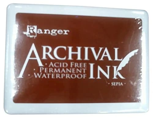Ranger Archival Ink Jumbo Ink Pad #3, Sepia | Fade-Resistant, Waterproof, Acid-Free thumbnail 1