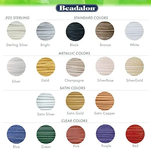 Beadalon 7-Strand Stainless Steel Beading Wire 0.25 mm (30 ft) | Strong, Flexible, USA-Made Craft Wire thumbnail 4