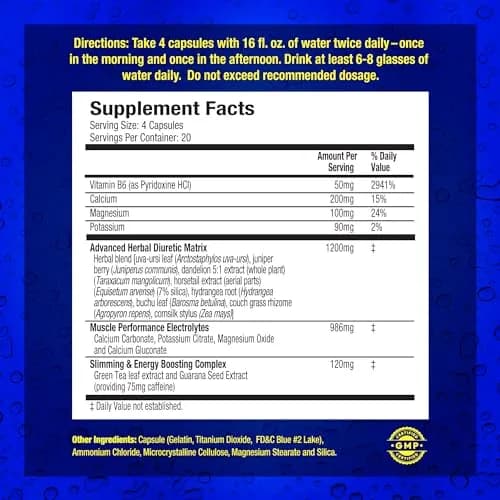 Maximum Human Performance Xpel Maximum Strength Diuretic Water Pills 80 Capsules | Rapid Water Loss & Bloating Support thumbnail 2