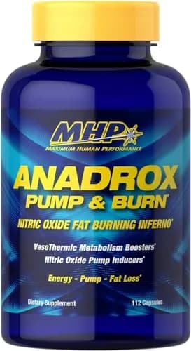 Maximum Human Performance MHP Anadrox Pump & Burn 112 capsules | Nitric Oxide Fat Burner for Energy & Metabolism thumbnail 1