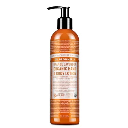 Dr. Bronner's Organic Lotion Orange Lavender 237ml (8 Fl Oz) | USDA Organic & Fair Trade Ingredients thumbnail 1