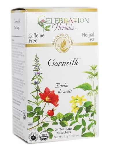 Celebration Herbals Organic Cornsilk Tea 24 Herbal Tea Bags | Caffeine-Free & Organic thumbnail 1
