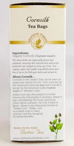 Celebration Herbals Organic Cornsilk Tea 24 Herbal Tea Bags | Caffeine-Free & Organic thumbnail 5