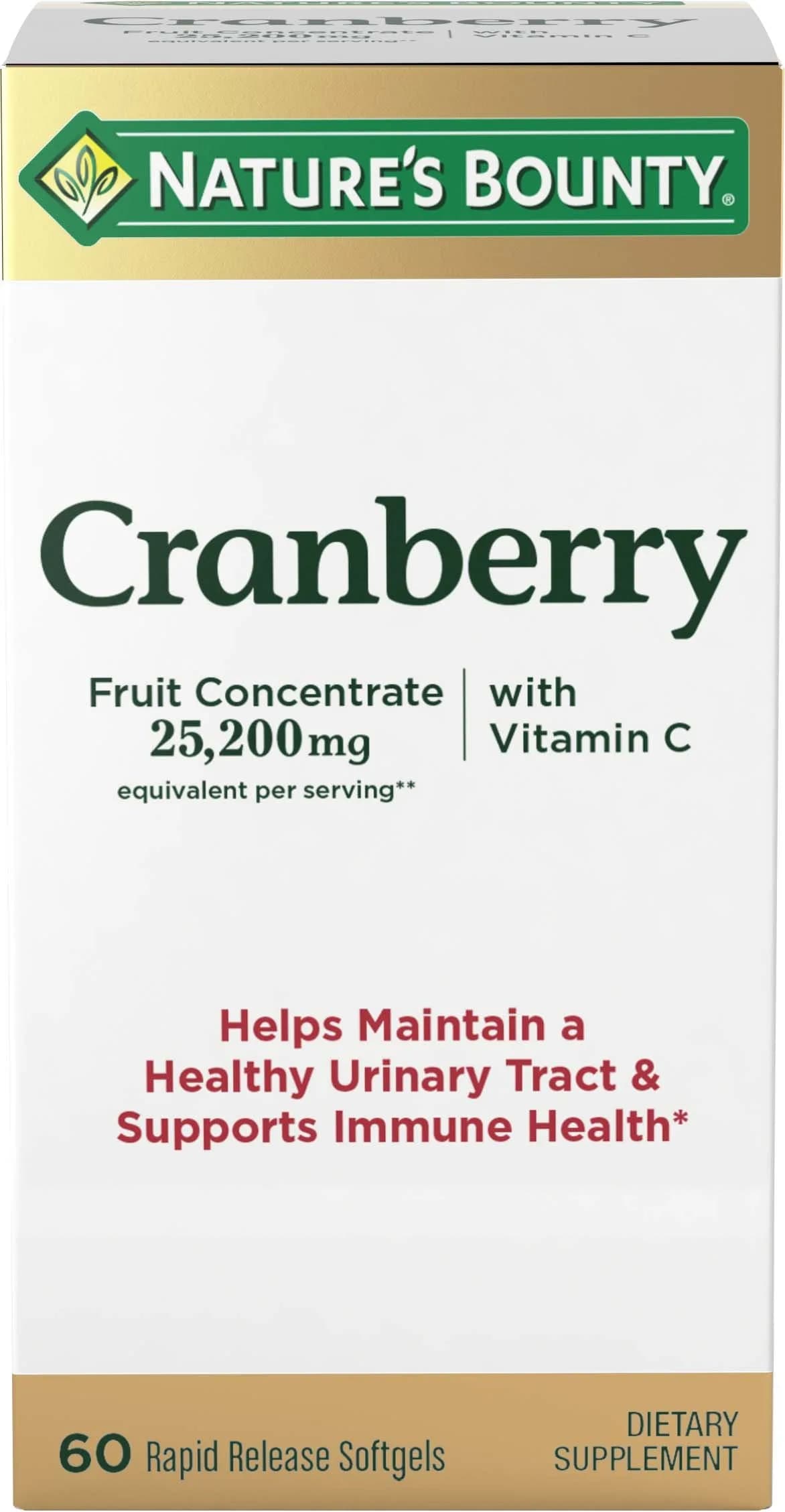 Nature's Bounty Cranberry Dietary Supplement 25,200Mg | Urinary & Immune Support - main product image