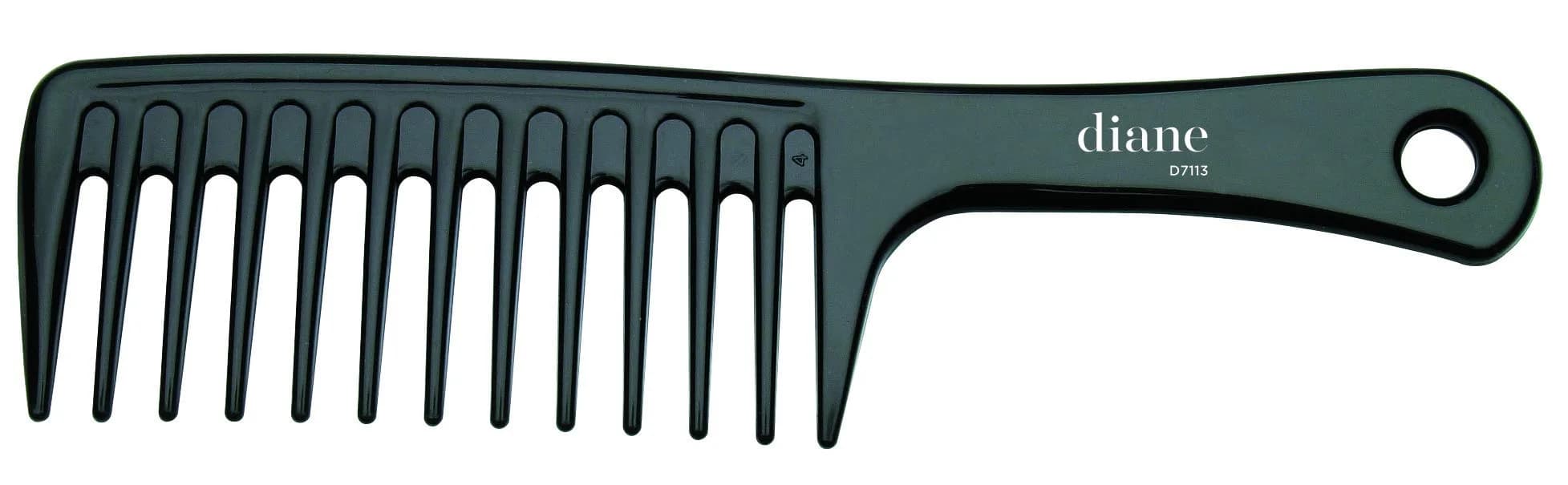 Diane Extra Wide Tooth Shampoo Comb 24.8 cm (9.75 Inches) Black | Detangles Wet Hair, Reduces Static - main product image