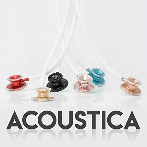 MDF Instruments Acoustica Lightweight Stethoscope for Doctors & Nurses, Black Tube, 79cm (31.2 inches) | Dual Head Acoustic Stethoscope thumbnail 2