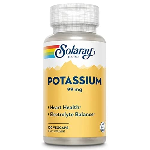 SOLARAY Potassium Supplement Capsules, 100 VegCaps | Supports Heart & Electrolyte Balance thumbnail 1