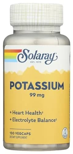 SOLARAY Potassium Supplement Capsules, 100 VegCaps | Supports Heart & Electrolyte Balance thumbnail 4