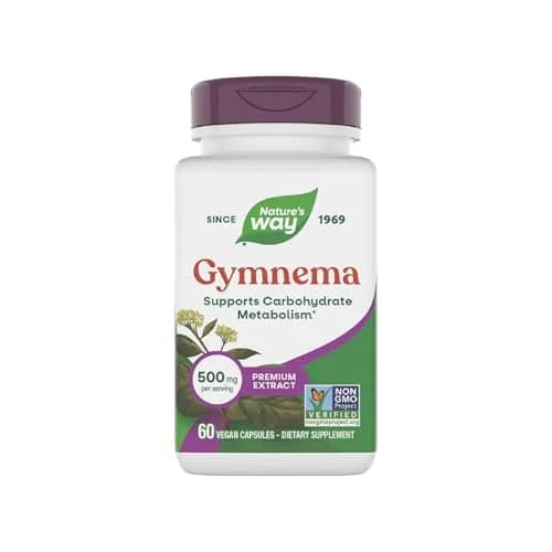 Nature's Way Gymnema Premium Extract 500 mg 60 Capsules | Supports Carbohydrate Metabolism thumbnail 1