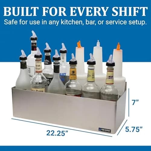 San Jamar Speed Rail Bottle Holder 5 Qt (21.2cm) | Organizes Quart & Liter Bottles for Quick Bar Service thumbnail 4