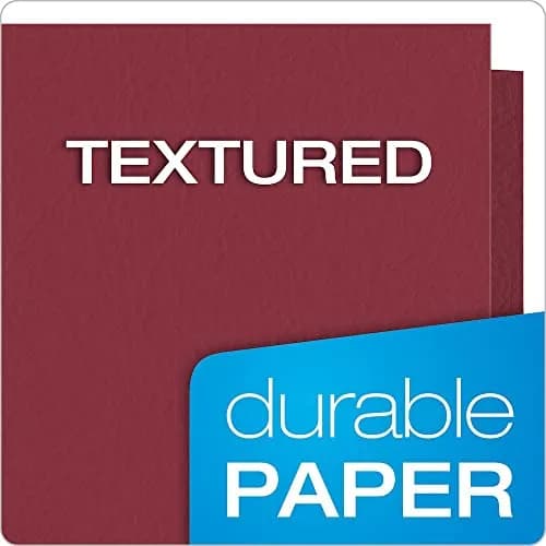 Oxford Two Pocket Folders, Textured Paper, Burgundy, Letter Size, 25 Pack | Durable School & Office Organizer thumbnail 5