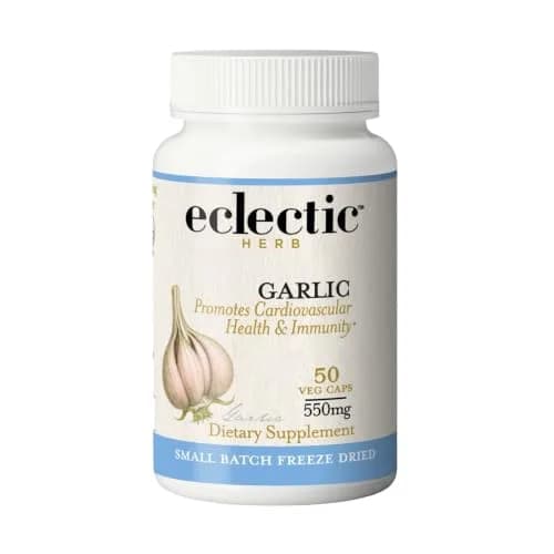 ECLECTIC INSTITUTE Garlic Capsules 50 CT | Heart & Immune Support, US Grown, Vegan, Gluten-Free thumbnail 1