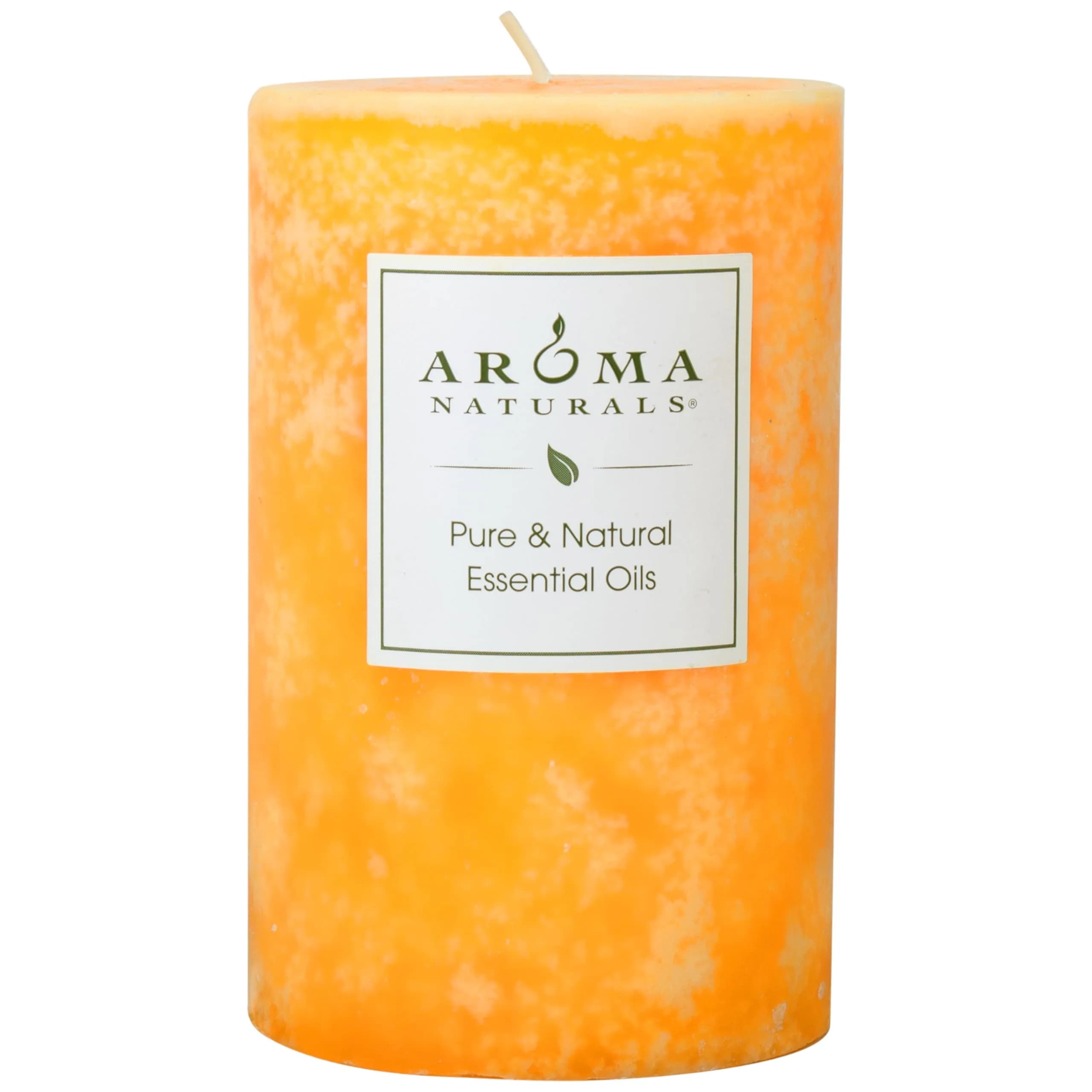 Aroma Naturals Lavender & Tangerine Pillar Candle 6.4cm x 10.2cm (2.5" x 4") | Relaxing Aromatherapy Scent