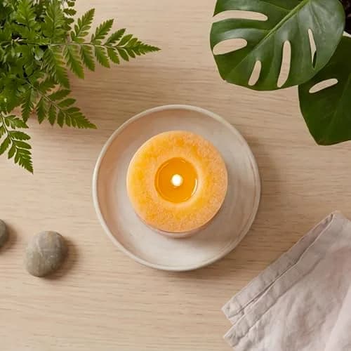 Aroma Naturals Lavender & Tangerine Pillar Candle 6.4cm x 10.2cm (2.5" x 4") | Relaxing Aromatherapy Scent thumbnail 7