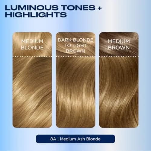 Clairol Nice'n Easy Permanent Hair Dye 8A Medium Ash Blonde 185ml (6.26 Fl Oz) | 100% Gray Coverage thumbnail 6