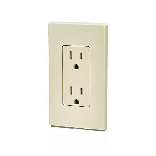 Leviton 15 Amp Decora Tamper-Resistant Duplex Electrical Wall Outlet, T5325-I, Ivory | Child-Safe, Durable, Grounded thumbnail 4