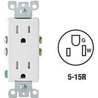 Leviton 15 Amp Decora Tamper-Resistant Duplex Electrical Wall Outlet, T5325-W, White | Child-Safe, Long-Lasting, UL & CSA Certified thumbnail 3