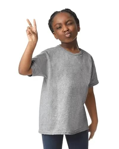Gildan Heavy Cotton T-Shirt G800B Sport Grey XL | Classic 100% Cotton Jersey thumbnail 4