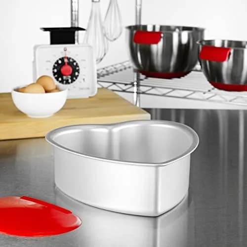 Fat Daddio's PHT-83 Anodized Aluminum Heart Cake Pan, 8 x 3 Inch | Deep, Durable Bakeware for Special Occasions thumbnail 7