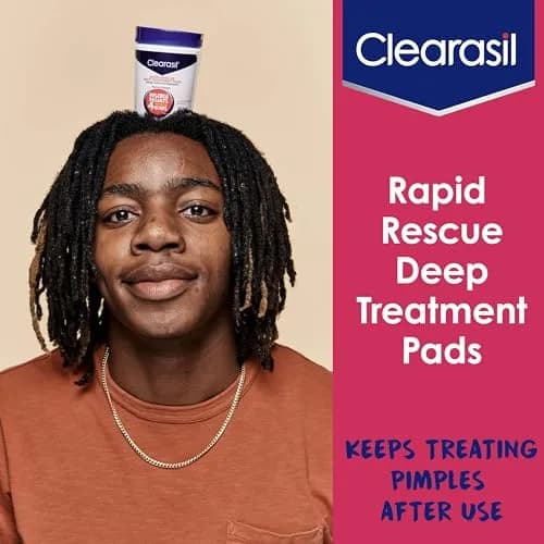 Clearasil Rapid Rescue Deep Treatment Acne Face Pads, Maximum Strength 2% Salicylic Acid, 90 Count thumbnail 5