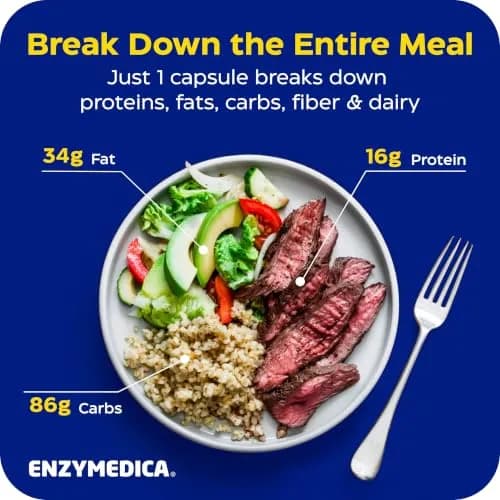 Enzymedica Digest Gold, Maximum Strength, ATPro Energy Support - 45 Caps | Fast-Acting Digestive Enzymes for Gas & Bloating thumbnail 5