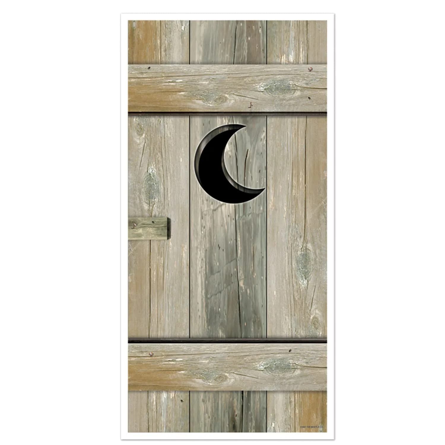 Beistle Outhouse Door Cover Rustic Wood Look Decoration 5 Feet x 30 Inches | Western Party Decor