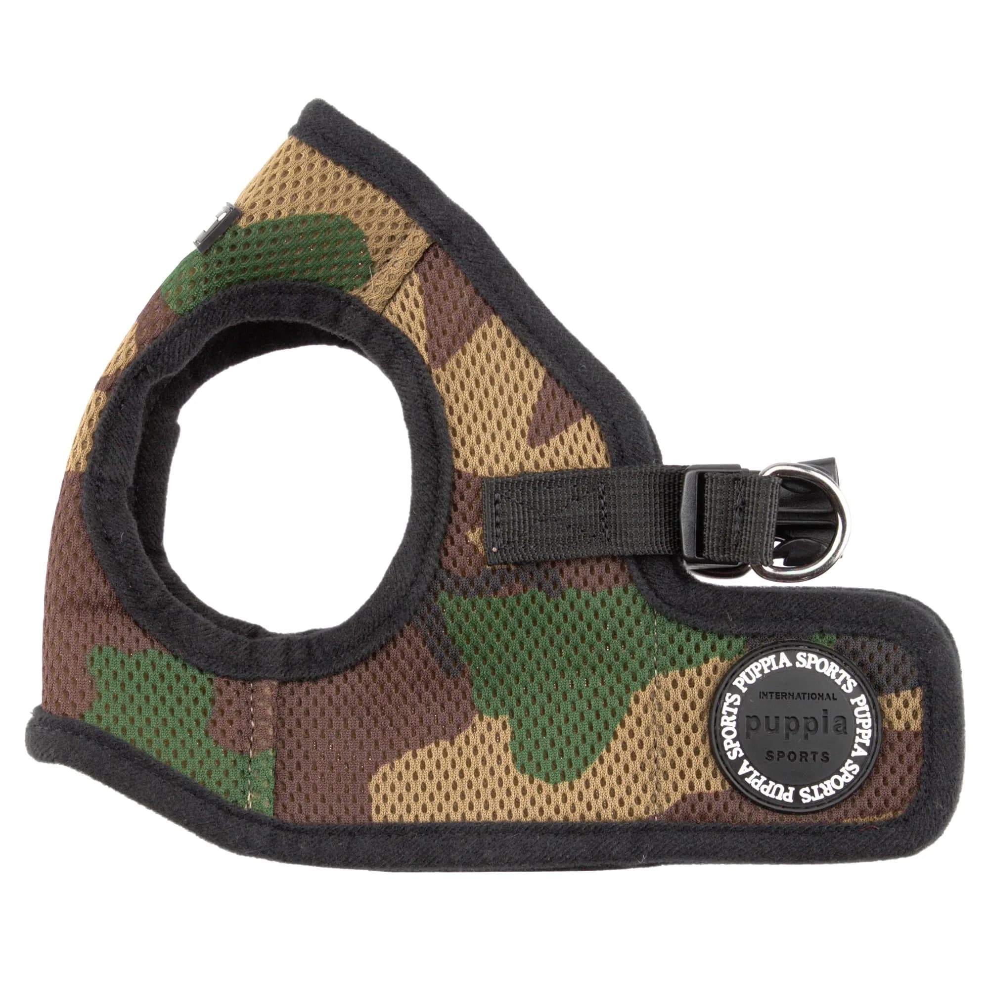 Puppia Soft Vest Harness CAMO Small | Adjustable Mesh Dog Harness for Comfort - main product image