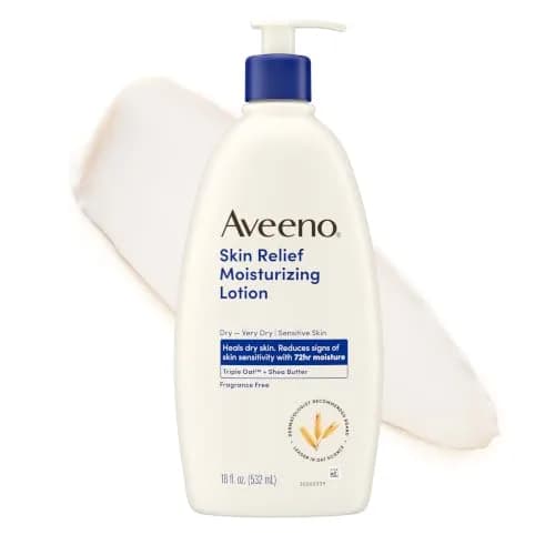 Aveeno Skin Relief Moisturizing Body Lotion 532ml (18 Fl Oz) | Fragrance-Free for Very Dry, Sensitive Skin thumbnail 1