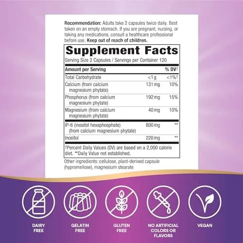 Nature's Way Cell Forté IP-6 & Inositol Capsules 240 Count thumbnail 4